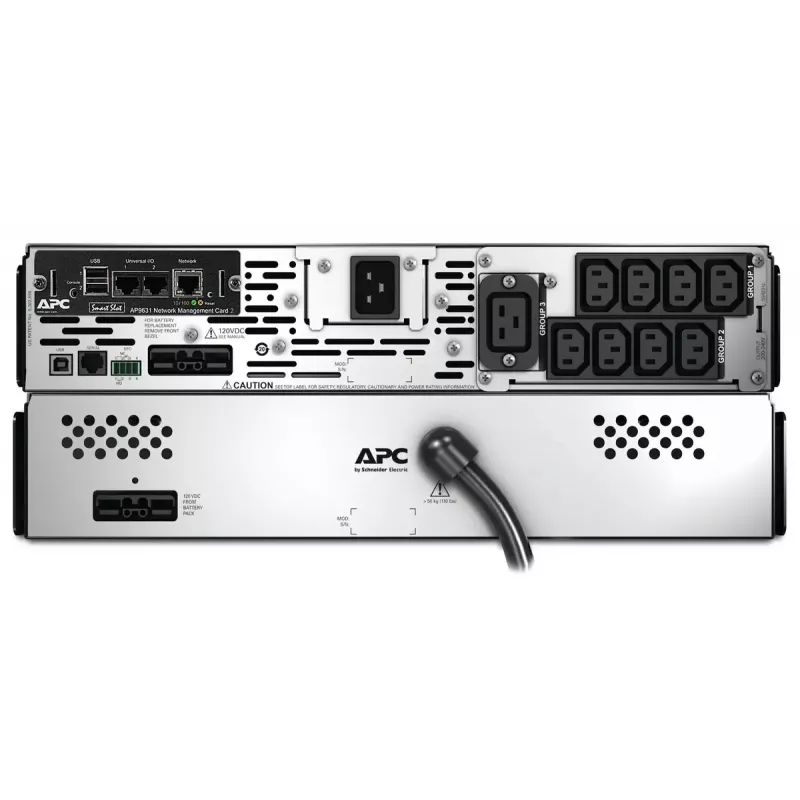 APC Smart-UPS X SMX3000RMHV2UNC - 3000VA, 8x C13, 1x C19 uitgang, USB, uitbreidbare looptijd, NMC