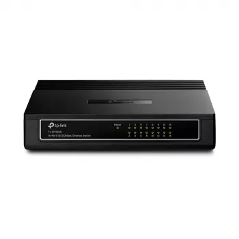 TP-Link 16-poorts 10/100Mbps desktop-switch, unmanaged, Fast Ethernet (10/100), full duplex, rackmontage, wandmontage