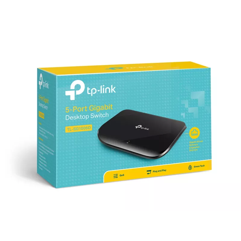 TP-Link 5-poorts Gigabit desktop-netwerkswitch, unmanaged, Gigabit Ethernet (10/100/1000), full duplex