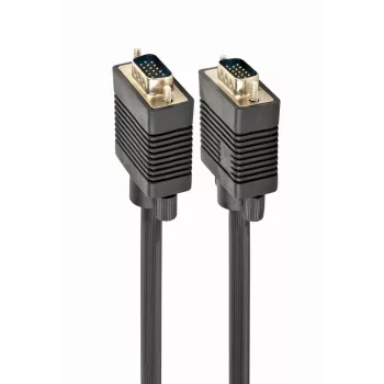 GEMBIRD Premium VGA-kabel HD15M/HD15M dubbel afgeschermd met 2 ferrietkernen 15 m – zwart