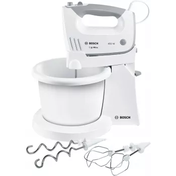 Bosch MFQ36460 ErgoMixx handmixer met kom 450 W wit