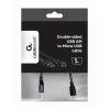 GEMBIRD dubbelzijdige USB 2.0 AM naar Micro-USB kabel, 1m - zwart