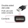 GEMBIRD dubbelzijdige USB 2.0 AM naar Micro-USB kabel, 1m - zwart
