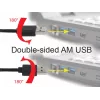 GEMBIRD dubbelzijdige USB 2.0 AM naar Micro-USB kabel, 1m - zwart