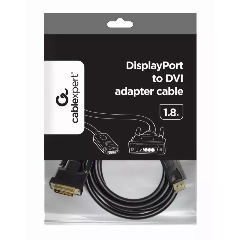 Gembird CC-DPM-DVIM-6 DisplayPort-naar-DVI-D-adapterkabel, 1,8 m
