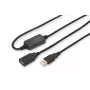 DIGITUS USB 2.0 repeater-kabel USB A stekker / A bus 15 m (DA-73101)