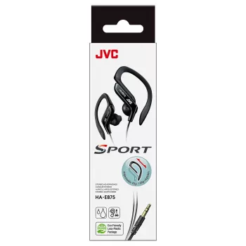 JVC HA-EB75 Sports bedraad zwart, bedraad, 16 - 20000 Hz, muziek, 21.1 g, hoofdtelefoon, zwart