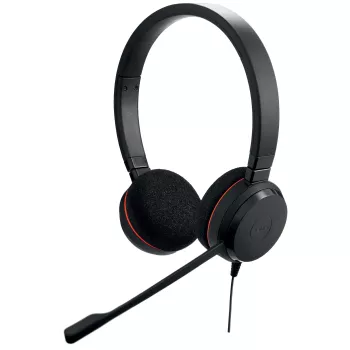 Jabra Evolve 20 MS stereo, bedraad, kantoor/callcenter, 150 - 7000 Hz, 171 g, headset, zwart