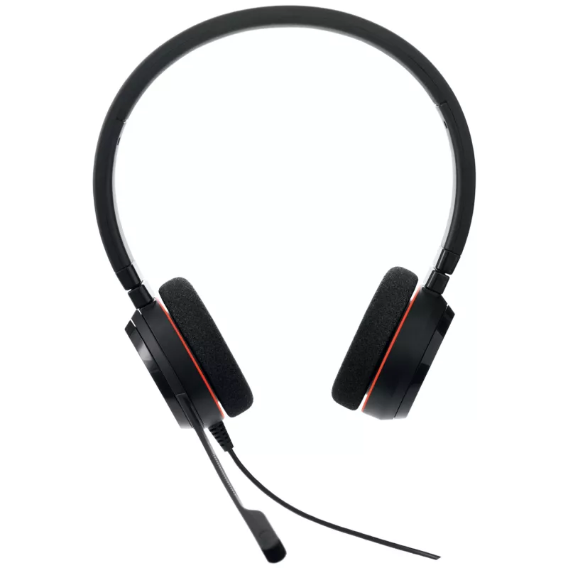 Jabra Evolve 20 MS stereo, bedraad, kantoor/callcenter, 150 - 7000 Hz, 171 g, headset, zwart