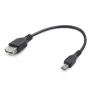 GEMBIRD USB OTG AF naar Micro BM kabel 15 cm - zwart