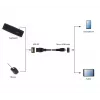 GEMBIRD USB OTG AF naar Micro BM kabel 15 cm - zwart