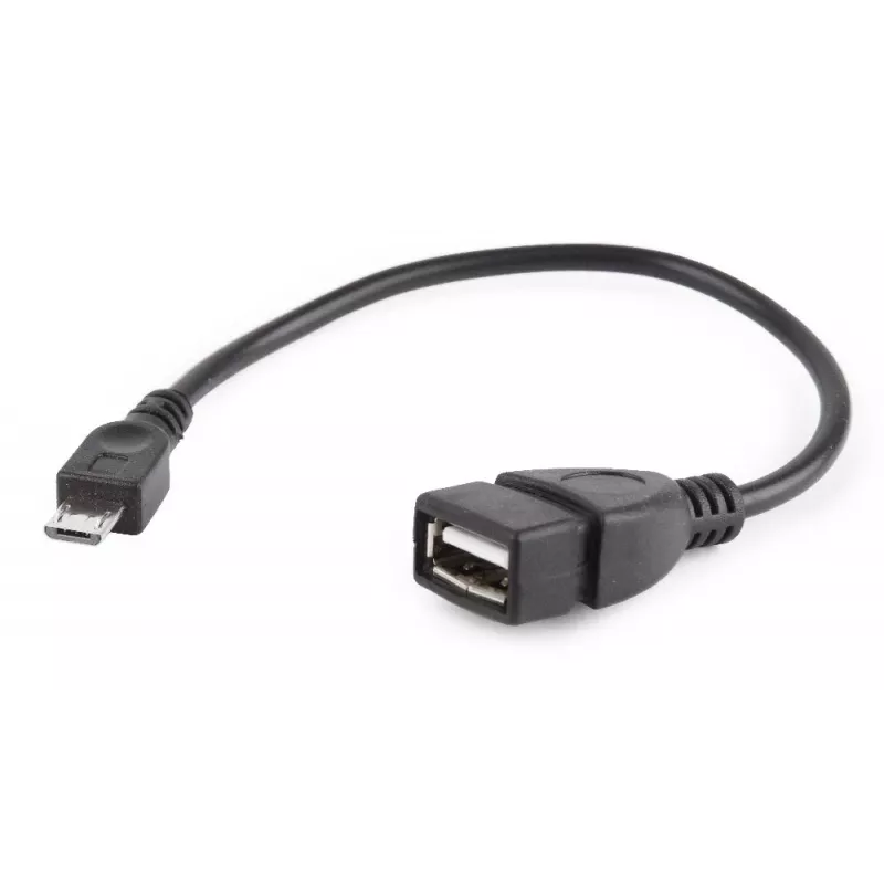 GEMBIRD USB OTG AF naar Micro BM kabel 15 cm - zwart