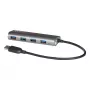 USB-hub i-tec Metal Superspeed USB 3.0 4-poorts hub 5000 Mbit/s grijs