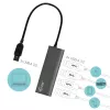 USB-hub i-tec Metal Superspeed USB 3.0 4-poorts hub 5000 Mbit/s grijs
