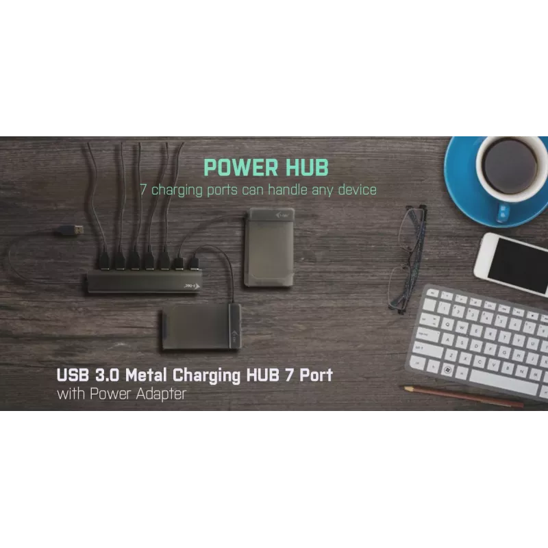 i-tec Metal Superspeed USB 3.0 7-poorts hub