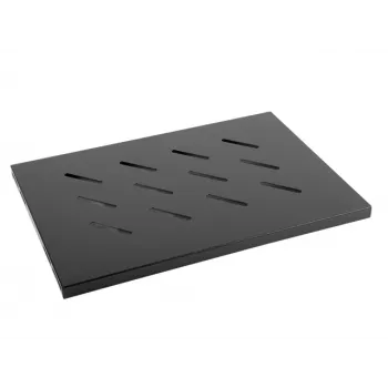 Racklegbord LANBERG AK-1001-B — 1U 19 inch metalen legbord, 500×280 mm, zwart, 120 kg
