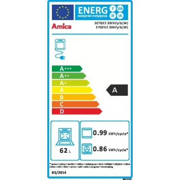 Vrijstaand fornuis Amica 57GEH2.33HZpTa(W)