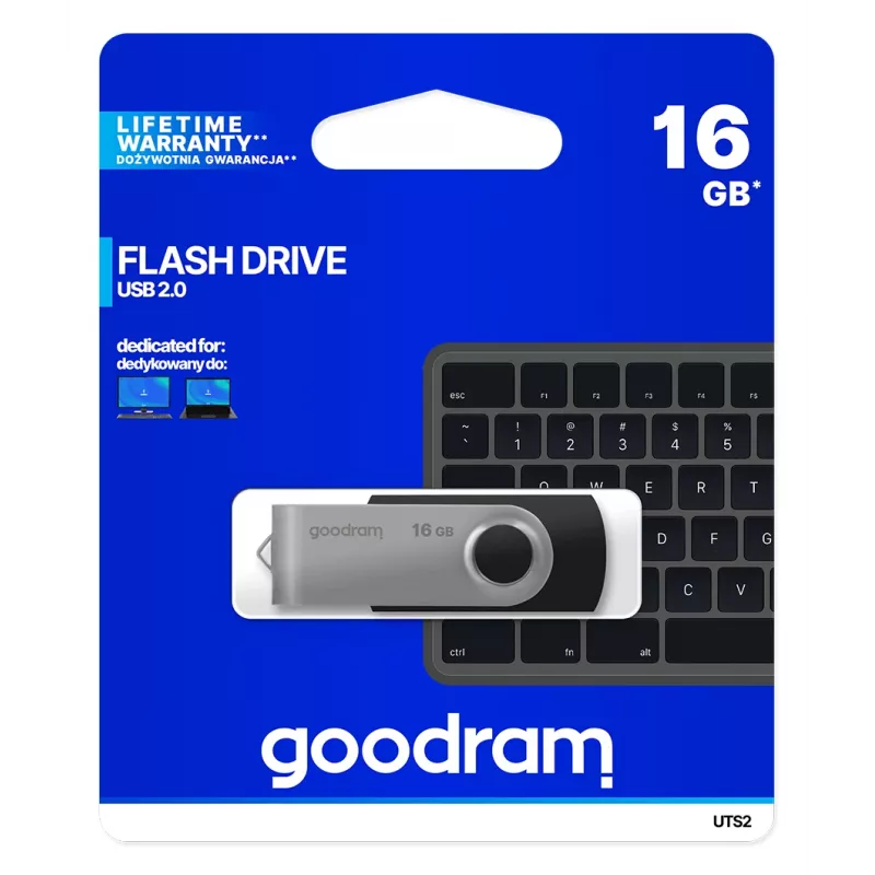 Goodram UTS2 USB-stick 16 GB USB Type-A 2.0 zwart