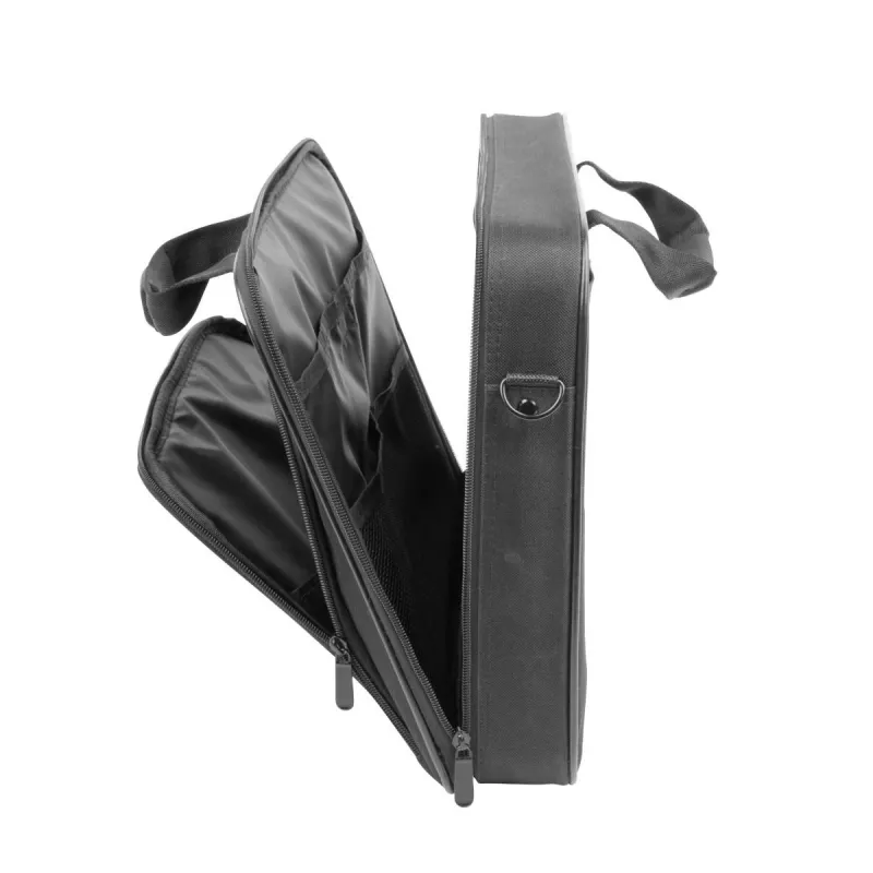 Aktetas NATEC Doberman 39,6 cm (15,6 inch) polyester zwart, schokbestendig, 3 vakken