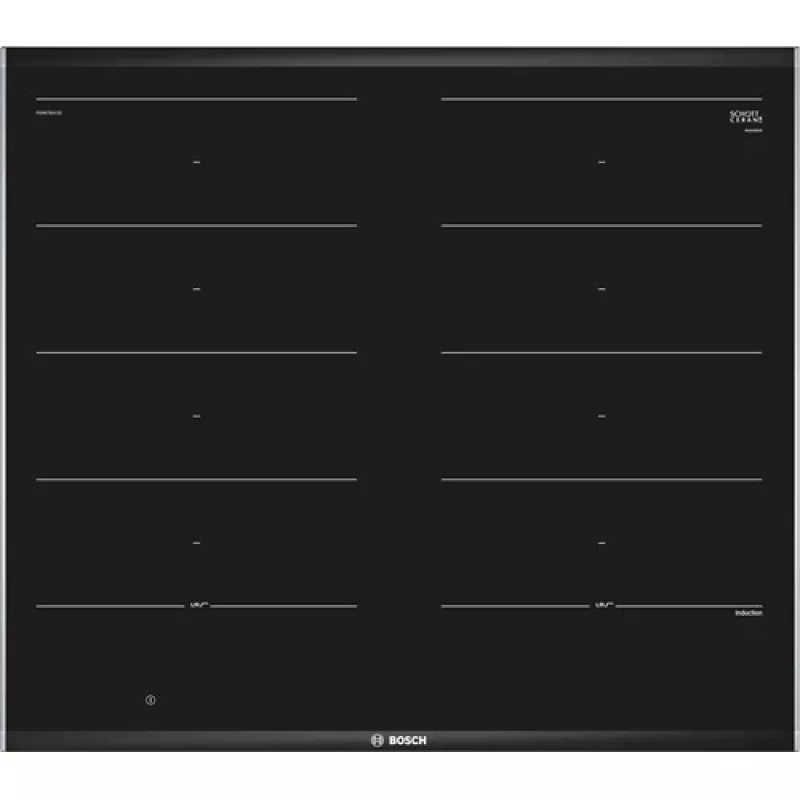 Bosch PXX675DC1E kookplaat zwart, RVS inbouw inductiekookplaat 4 zone(s)