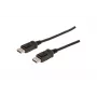 DIGITUS DisplayPort-verbindingskabel, DP M/M, 1m met druksluiting, Ultra HD 4K zwart
