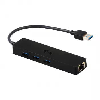 i-tec Advance USB 3.0 slanke HUB 3 poort Gigabit Ethernet-adapter zwart
