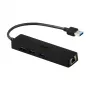 i-tec Advance USB 3.0 slanke HUB 3 poort Gigabit Ethernet-adapter zwart