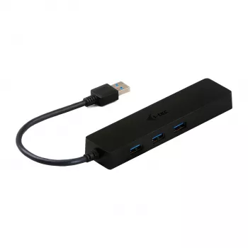 i-tec Advance USB 3.0 slanke HUB 3 poort Gigabit Ethernet-adapter zwart