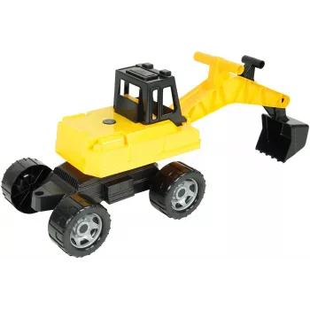 Lena GIGA TRUCKS graafmachine, graafmachine, 3 jaar, kunststof, zwart, geel