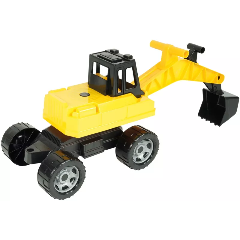 Lena GIGA TRUCKS graafmachine, graafmachine, 3 jaar, kunststof, zwart, geel