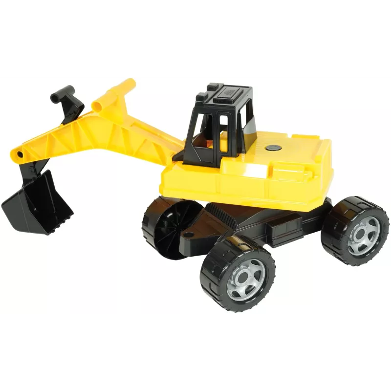 Lena GIGA TRUCKS graafmachine, graafmachine, 3 jaar, kunststof, zwart, geel