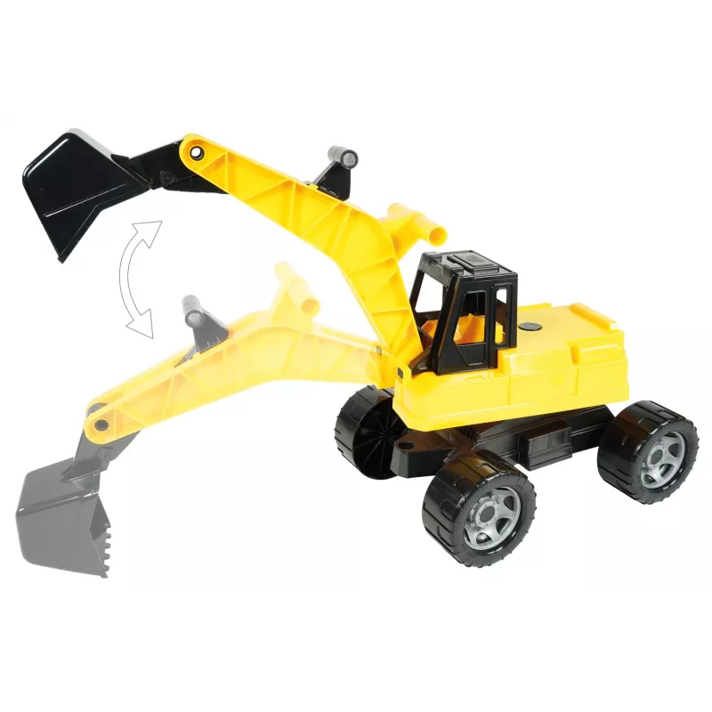 Lena GIGA TRUCKS graafmachine, graafmachine, 3 jaar, kunststof, zwart, geel