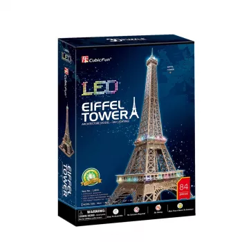 3D-puzzel CubicFun Eiffeltoren LED