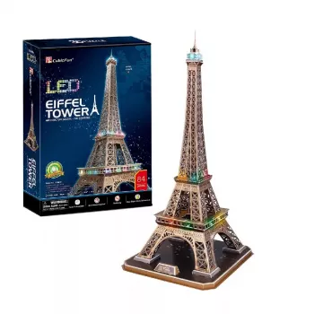 3D-puzzel CubicFun Eiffeltoren LED