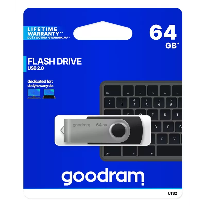 Goodram UTS2 USB-flashstation 64 GB USB Type-A 2.0 zwart