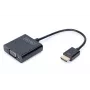 DIGITUS HDMI-naar-VGA-converteradapter type A - VGA (D-Sub)-aansluiting, 3,5mm-audiobus zwart