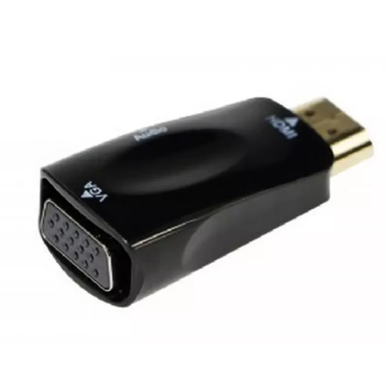 Gembird A-HDMI-VGA-02 kabel-adapter VGA D-Sub zwart