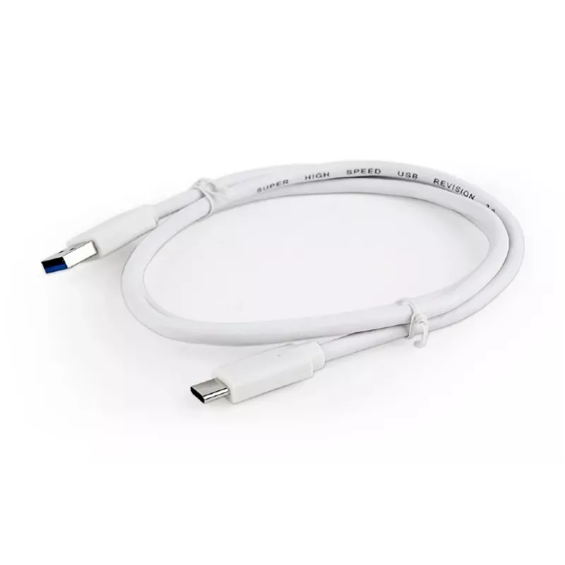 GEMBIRD USB 3.0 AM naar Type-C kabel (AM/CM) 1 m - wit
