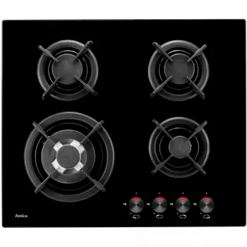 Amica PG6411SR inbouw-gaskookplaat, 4 zones, mechanische bediening