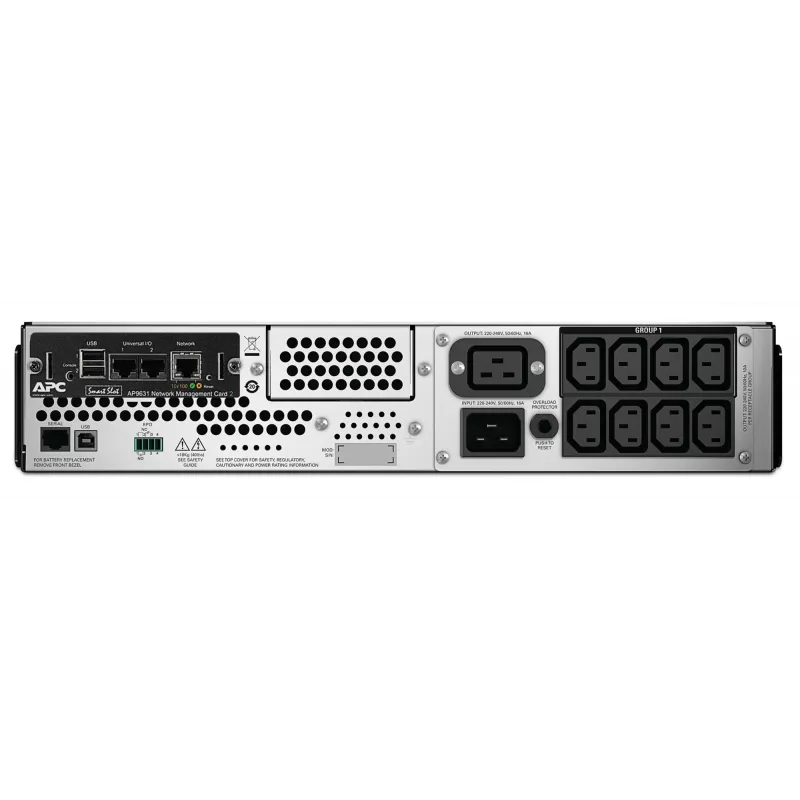 APC Smart-UPS SMT3000RMI2UNC - 8x C13, 1x C19, USB, Rackmount 2U, NMC, 3000VA