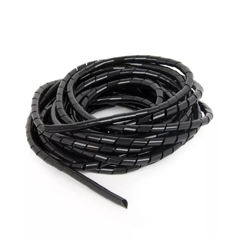 GEMBIRD 12mm spiraal-kabelhuls, 10 m – zwart