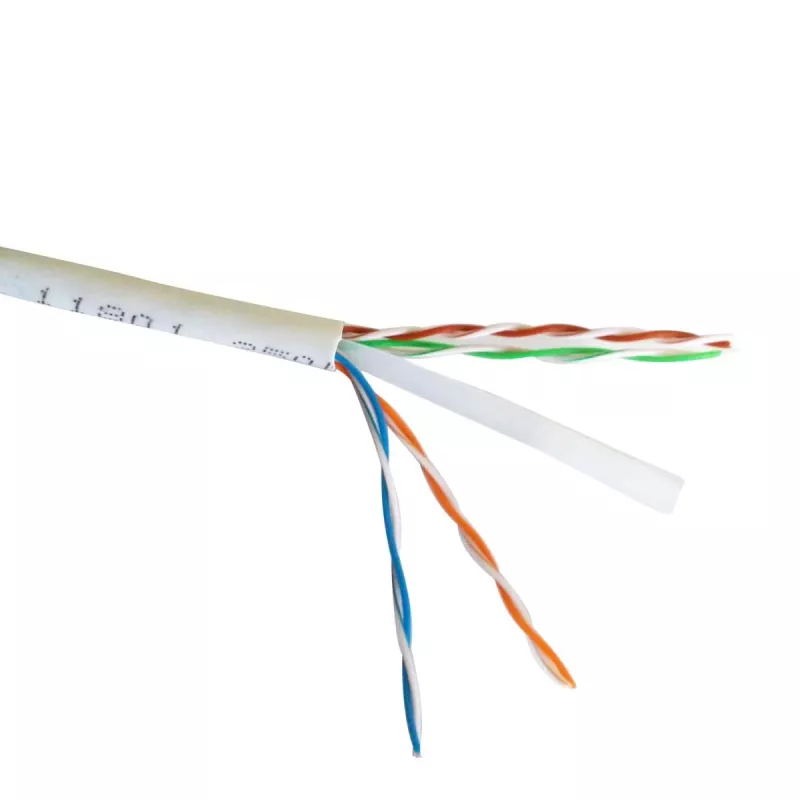 Netwerkkabel Gembird Cat6 U/UTP PP6U-0.5M, 0,5 m, RJ-45-stekker naar RJ-45-stekker, wit, AWG24