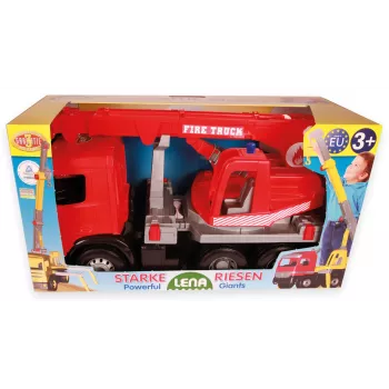LENA GIGA TRUCKS brandweerkraanwagen Arocs, kraanwagenmodel, 3 jaar, zwart, grijs, rood