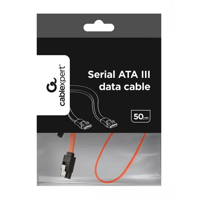 GEMBIRD SATA III datakabel, metalen klemmen, 50 cm – bulkverpakking