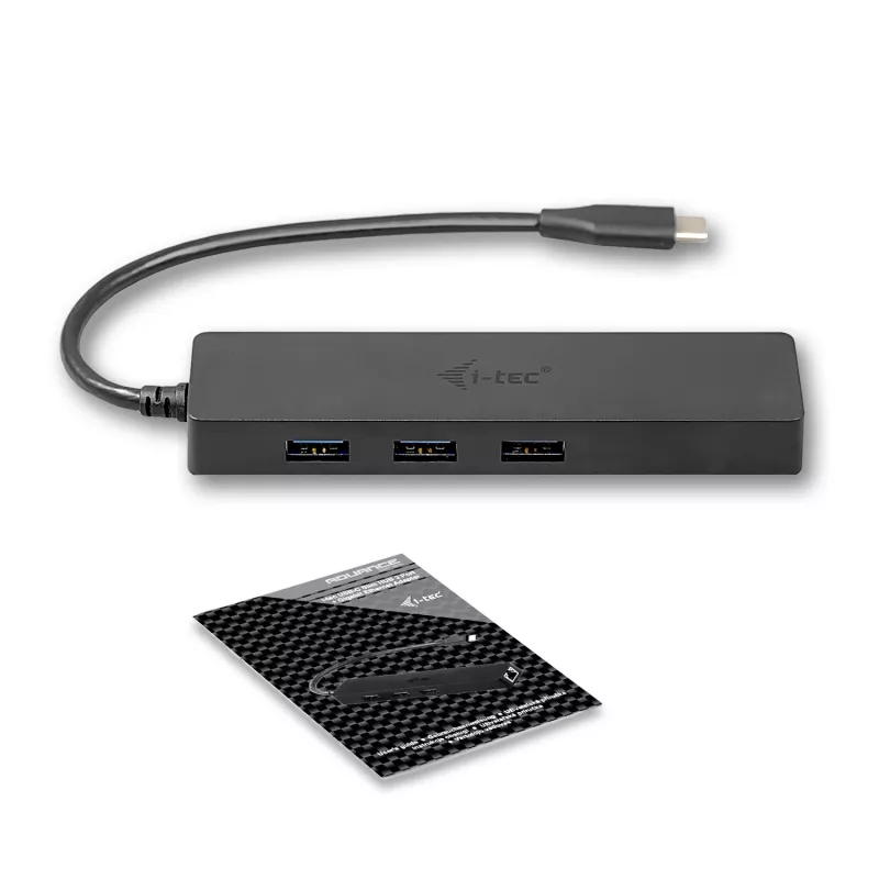 i-tec Advance USB-C slanke passieve HUB 3 poort + Gigabit Ethernet-adapter