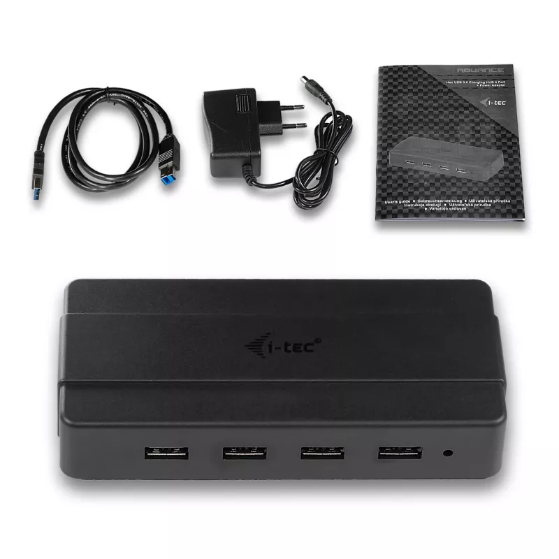 i-tec USB 3.0 Charging HUB 4 poorten voeding USB 3.2 Gen 1 Type-B