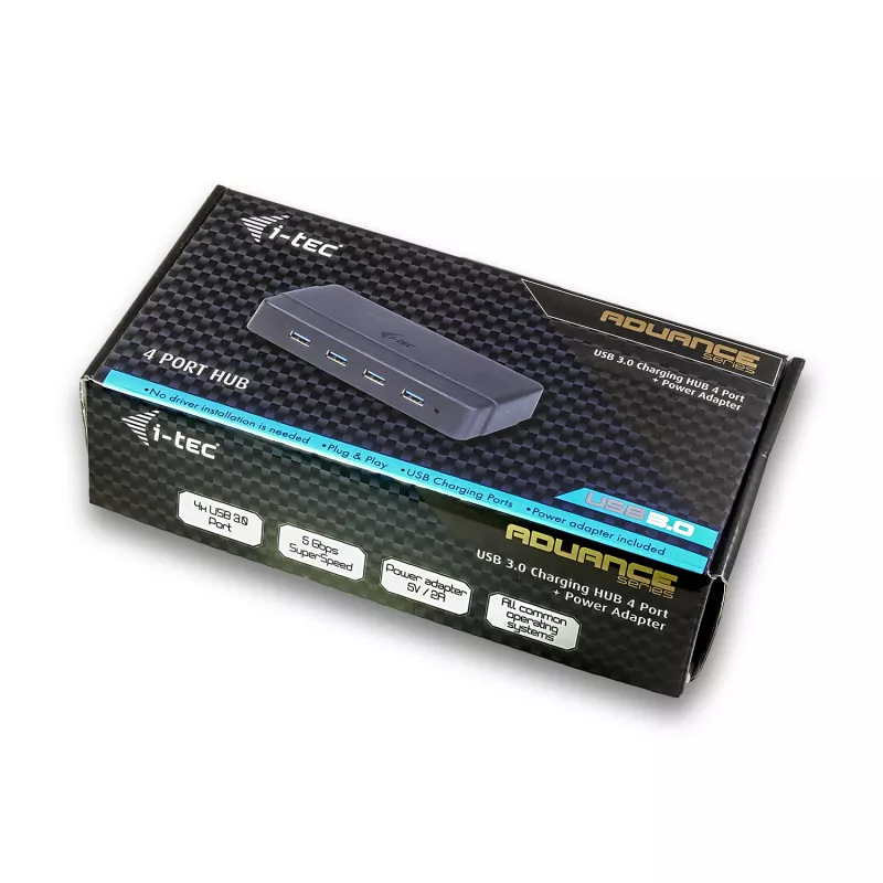 i-tec USB 3.0 Charging HUB 4 poorten voeding USB 3.2 Gen 1 Type-B