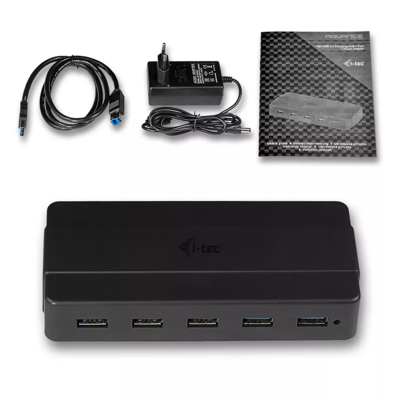 i-tec USB 3.0 Charging HUB 7 poorten voedingsadapter USB 3.2 Gen 1 Type-B