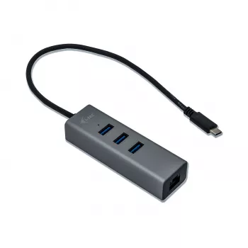 i-tec Metal USB-C HUB 3 poort + Gigabit Ethernet-adapter