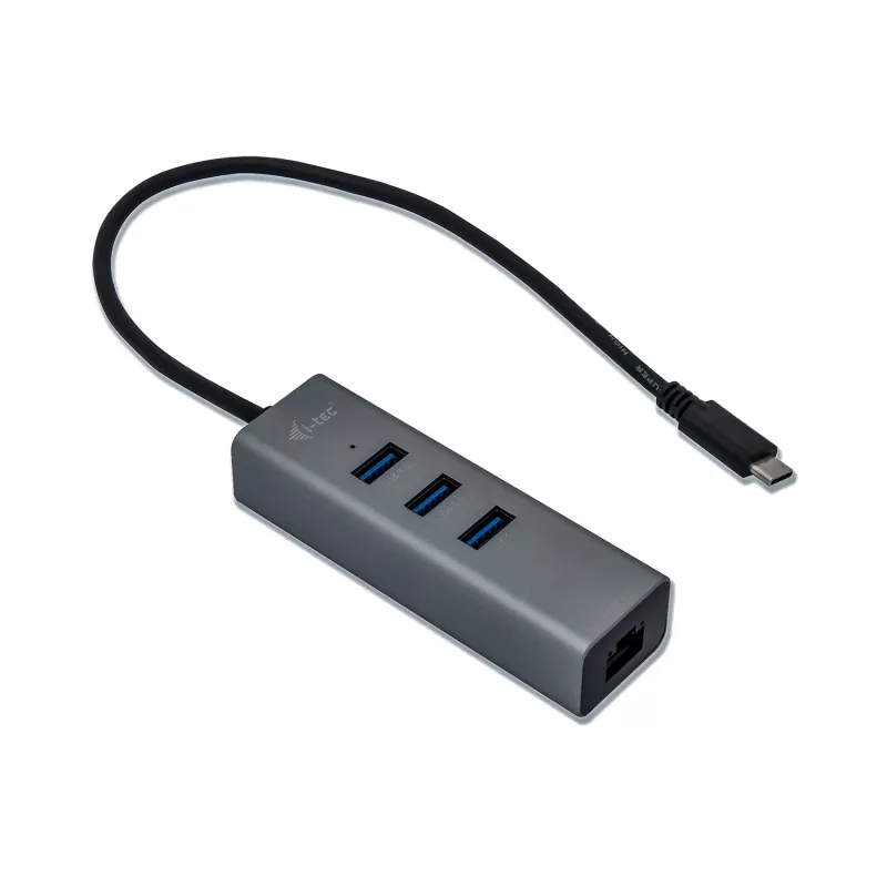 i-tec Metal USB-C HUB 3 poort + Gigabit Ethernet-adapter